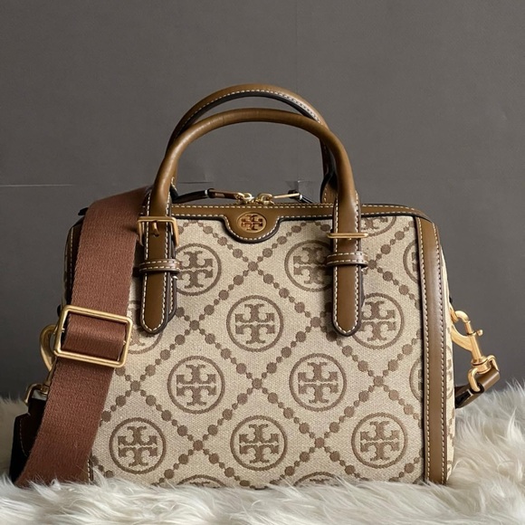 Tory Burch Handbags - 💰SOLD - 83970 - Tory Burch Monogram Jacquard Barrel Bag